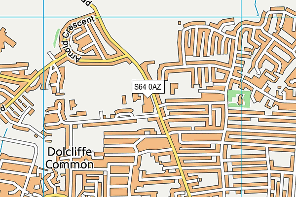 S64 0AZ map - OS VectorMap District (Ordnance Survey)