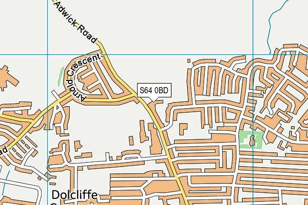 S64 0BD map - OS VectorMap District (Ordnance Survey)