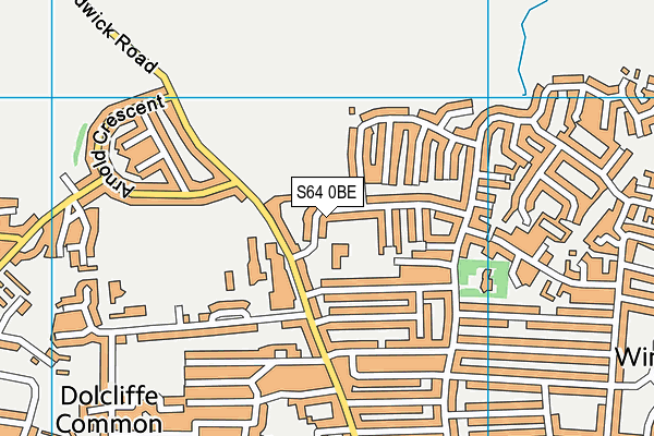 Mexborough St John the Baptist CofE Primary School map (S64 0BE) - OS VectorMap District (Ordnance Survey)