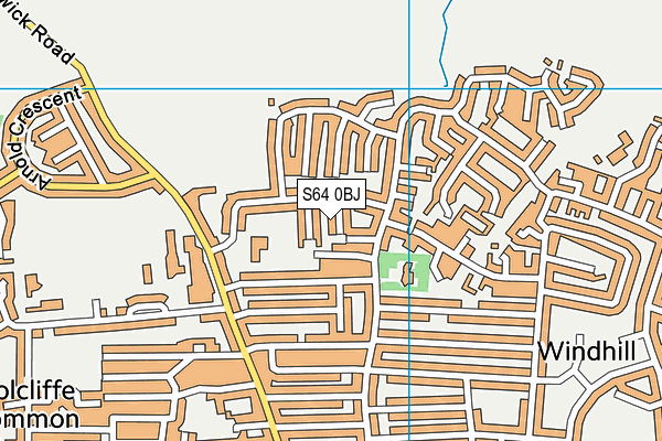 S64 0BJ map - OS VectorMap District (Ordnance Survey)