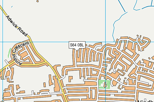 S64 0BL map - OS VectorMap District (Ordnance Survey)