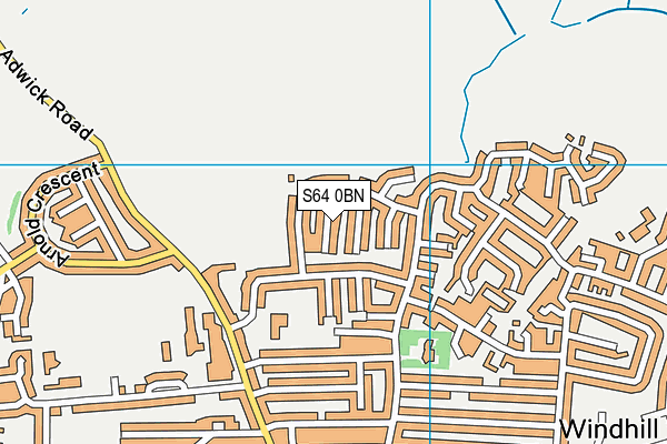 S64 0BN map - OS VectorMap District (Ordnance Survey)