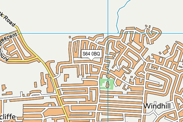 S64 0BQ map - OS VectorMap District (Ordnance Survey)