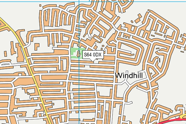 S64 0DX map - OS VectorMap District (Ordnance Survey)