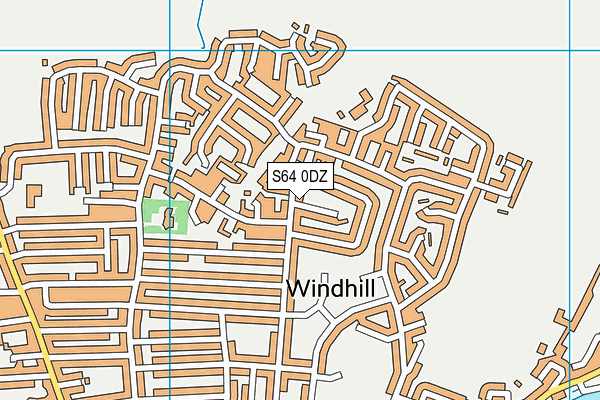 S64 0DZ map - OS VectorMap District (Ordnance Survey)