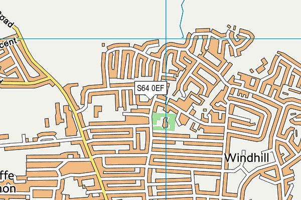 S64 0EF map - OS VectorMap District (Ordnance Survey)