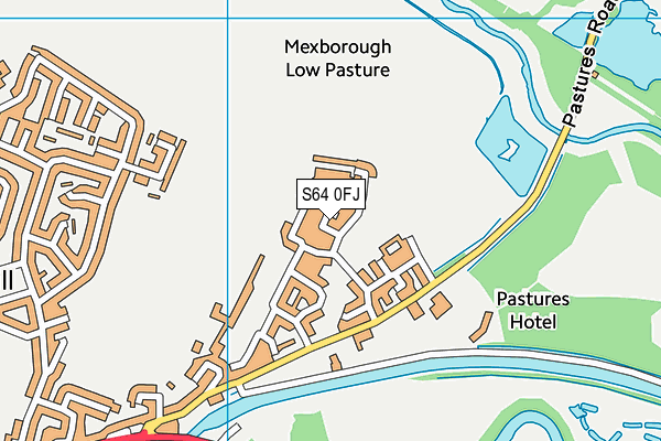 S64 0FJ map - OS VectorMap District (Ordnance Survey)