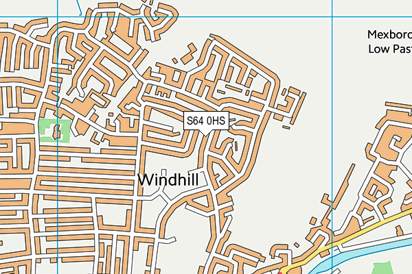 S64 0HS map - OS VectorMap District (Ordnance Survey)