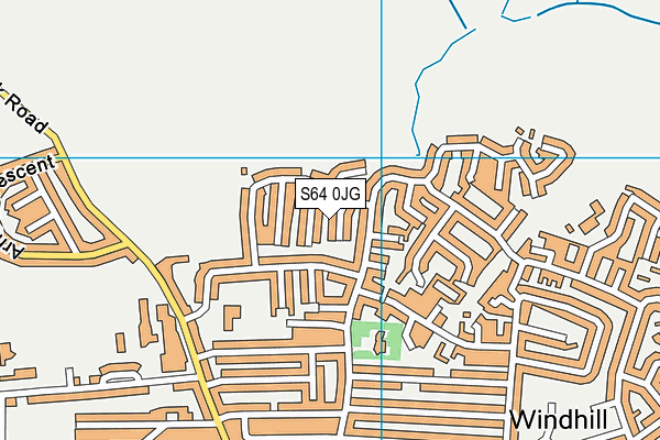 S64 0JG map - OS VectorMap District (Ordnance Survey)