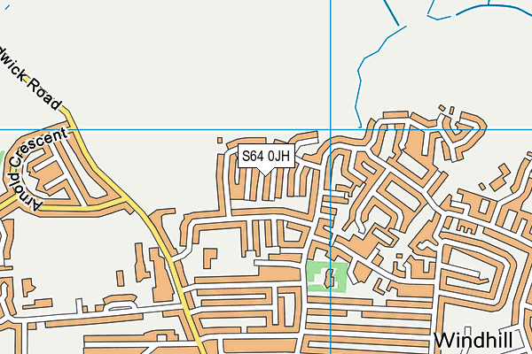 S64 0JH map - OS VectorMap District (Ordnance Survey)