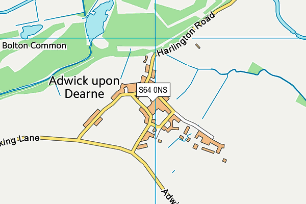 S64 0NS map - OS VectorMap District (Ordnance Survey)