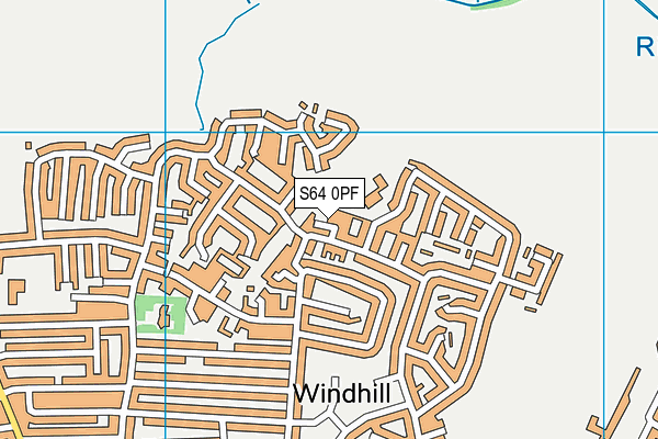 S64 0PF map - OS VectorMap District (Ordnance Survey)