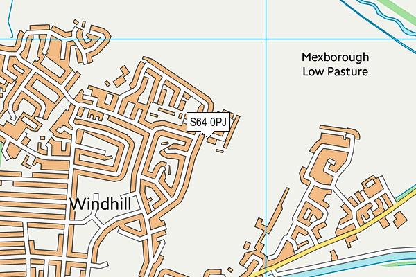 S64 0PJ map - OS VectorMap District (Ordnance Survey)