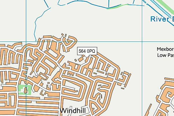 Windhill Primary School map (S64 0PQ) - OS VectorMap District (Ordnance Survey)