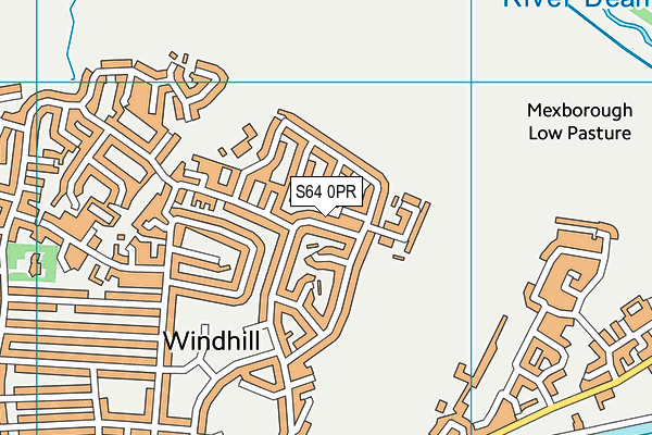 S64 0PR map - OS VectorMap District (Ordnance Survey)