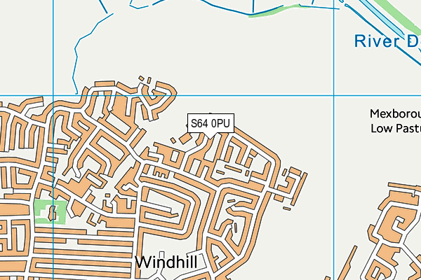 S64 0PU map - OS VectorMap District (Ordnance Survey)