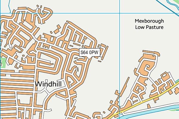 S64 0PW map - OS VectorMap District (Ordnance Survey)