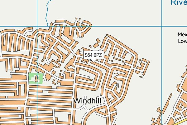 S64 0PZ map - OS VectorMap District (Ordnance Survey)