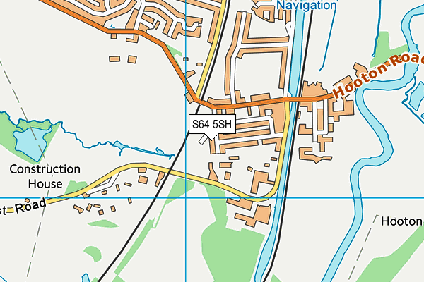 S64 5SH map - OS VectorMap District (Ordnance Survey)