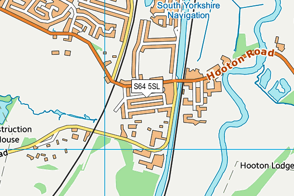 S64 5SL map - OS VectorMap District (Ordnance Survey)