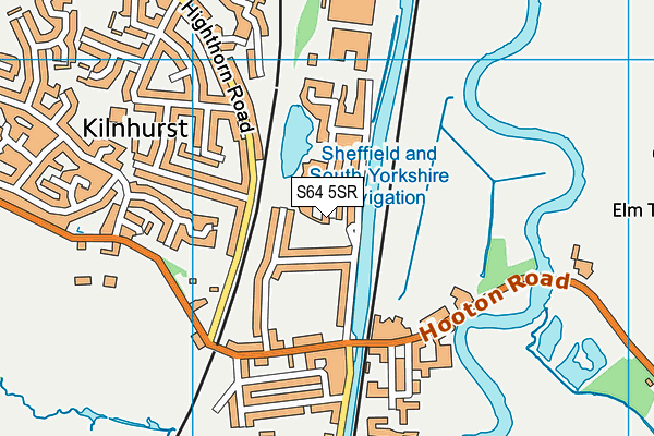 S64 5SR map - OS VectorMap District (Ordnance Survey)
