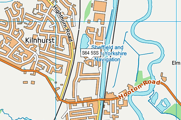 S64 5SS map - OS VectorMap District (Ordnance Survey)