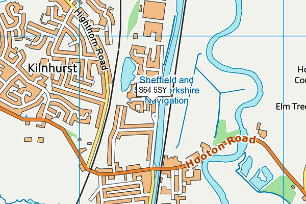 S64 5SY map - OS VectorMap District (Ordnance Survey)