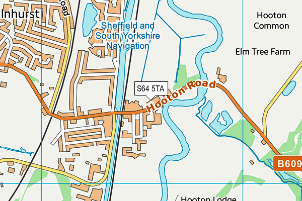 Kilnhurst Primary School map (S64 5TA) - OS VectorMap District (Ordnance Survey)