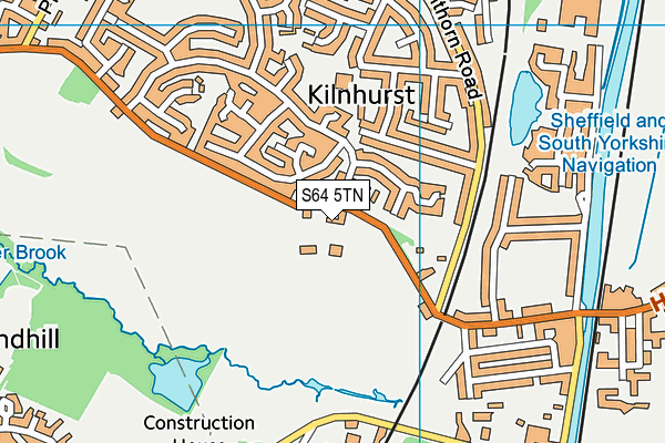 S64 5TN map - OS VectorMap District (Ordnance Survey)