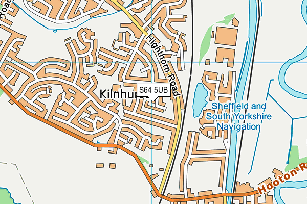 S64 5UB map - OS VectorMap District (Ordnance Survey)