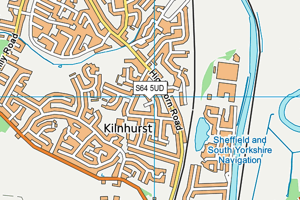 S64 5UD map - OS VectorMap District (Ordnance Survey)