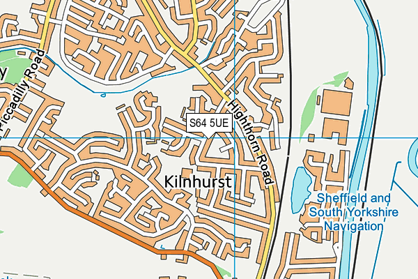 S64 5UE map - OS VectorMap District (Ordnance Survey)