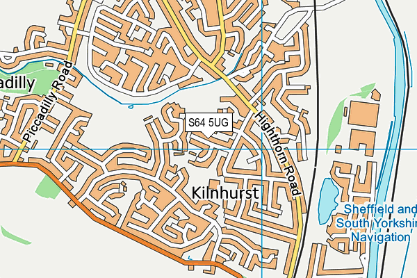 S64 5UG map - OS VectorMap District (Ordnance Survey)