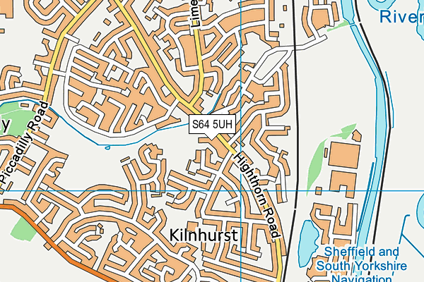 S64 5UH map - OS VectorMap District (Ordnance Survey)