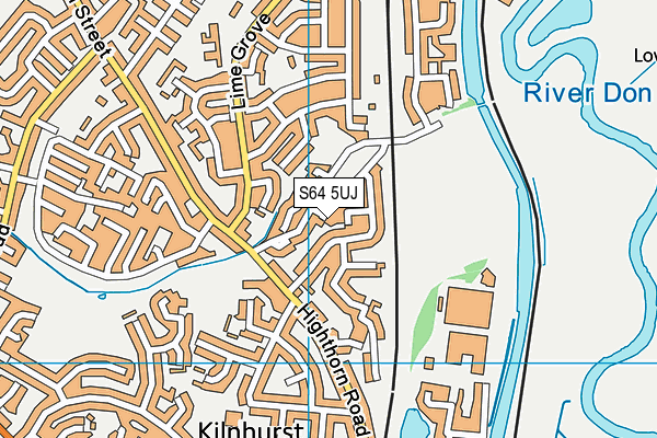 S64 5UJ map - OS VectorMap District (Ordnance Survey)