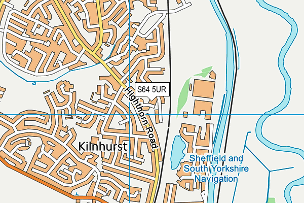 S64 5UR map - OS VectorMap District (Ordnance Survey)