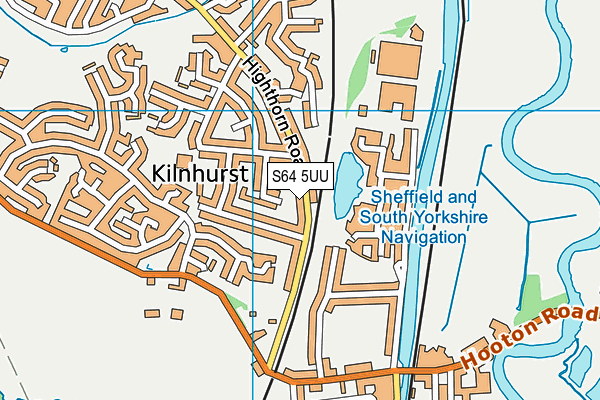 S64 5UU map - OS VectorMap District (Ordnance Survey)