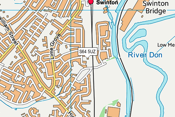 S64 5UZ map - OS VectorMap District (Ordnance Survey)