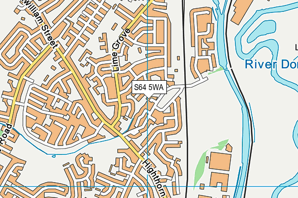 S64 5WA map - OS VectorMap District (Ordnance Survey)