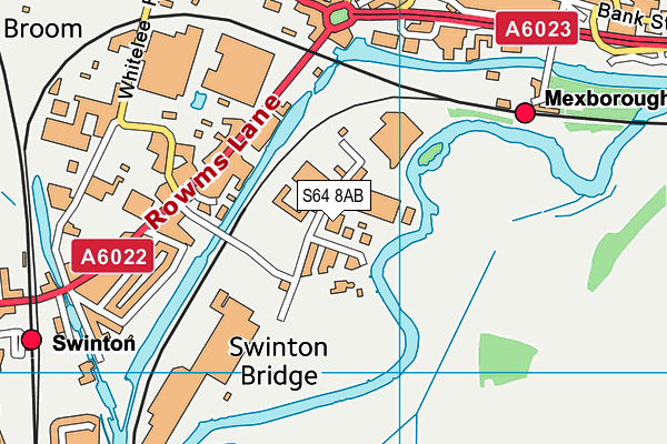 S64 8AB map - OS VectorMap District (Ordnance Survey)