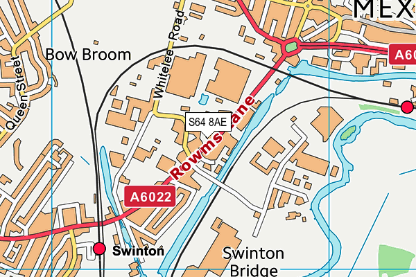 S64 8AE map - OS VectorMap District (Ordnance Survey)