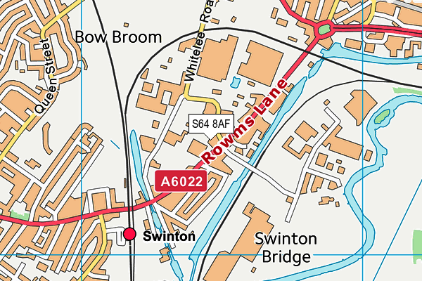 S64 8AF map - OS VectorMap District (Ordnance Survey)