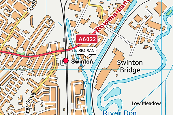 S64 8AN map - OS VectorMap District (Ordnance Survey)