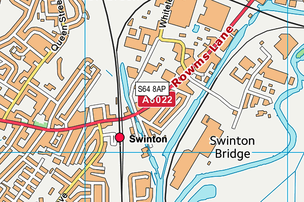 S64 8AP map - OS VectorMap District (Ordnance Survey)