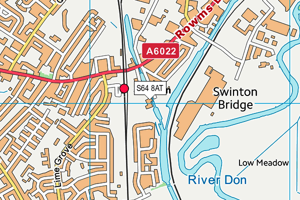 S64 8AT map - OS VectorMap District (Ordnance Survey)