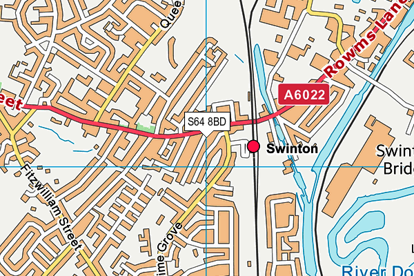 S64 8BD map - OS VectorMap District (Ordnance Survey)