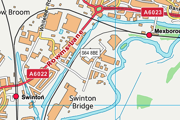 S64 8BE map - OS VectorMap District (Ordnance Survey)