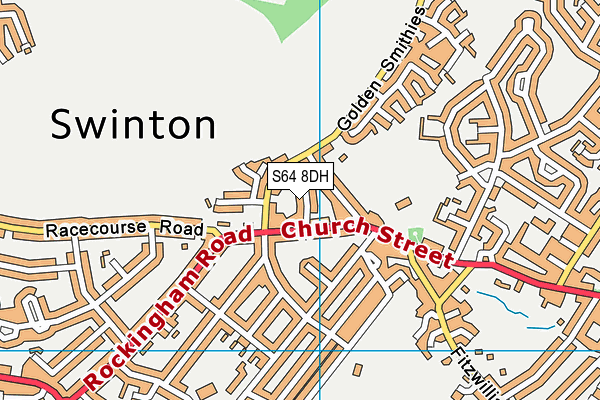 S64 8DH map - OS VectorMap District (Ordnance Survey)