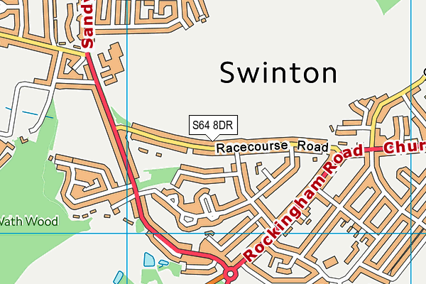 S64 8DR map - OS VectorMap District (Ordnance Survey)