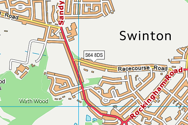 S64 8DS map - OS VectorMap District (Ordnance Survey)